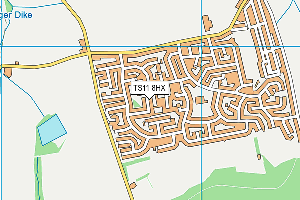 TS11 8HX map - OS VectorMap District (Ordnance Survey) TS11 8HX map - OS VectorMap District (Ordnance Survey)