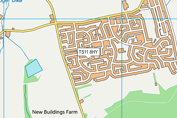 TS11 8HY map - OS VectorMap District (Ordnance Survey) TS11 8HY map - OS VectorMap District (Ordnance Survey)