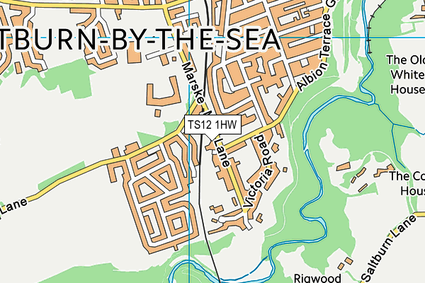 TS12 1HW map - OS VectorMap District (Ordnance Survey) TS12 1HW map - OS VectorMap District (Ordnance Survey)
