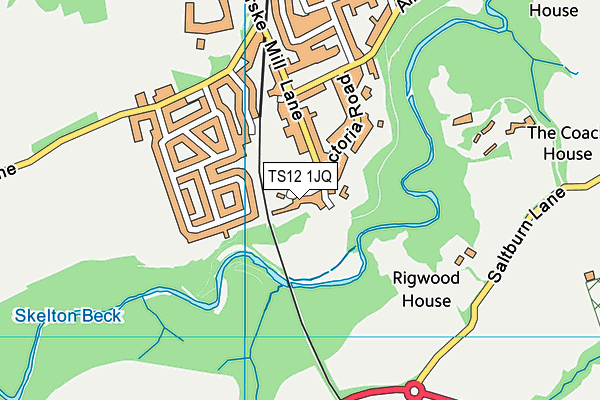 TS12 1JQ map - OS VectorMap District (Ordnance Survey) TS12 1JQ map - OS VectorMap District (Ordnance Survey)