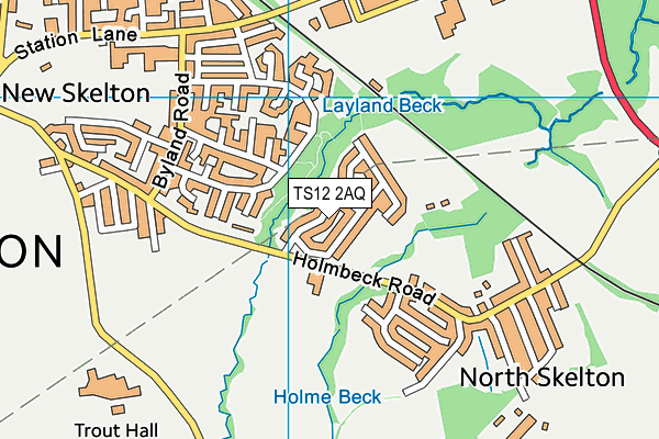 TS12 2AQ map - OS VectorMap District (Ordnance Survey) TS12 2AQ map - OS VectorMap District (Ordnance Survey)