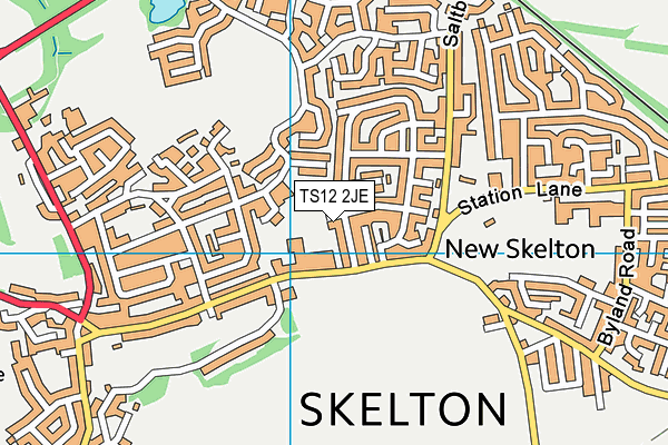 TS12 2JE map - OS VectorMap District (Ordnance Survey) TS12 2JE map - OS VectorMap District (Ordnance Survey)