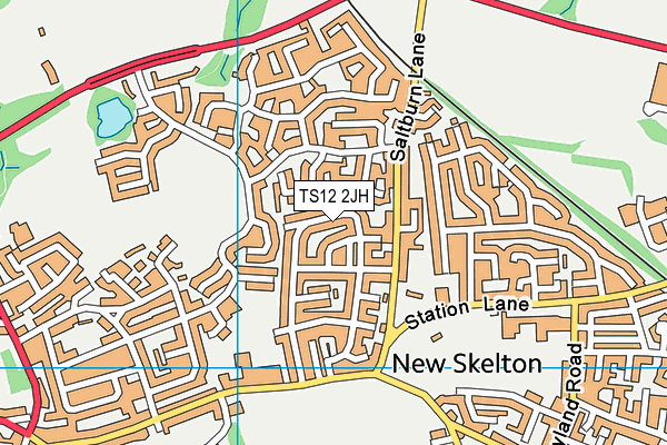 TS12 2JH map - OS VectorMap District (Ordnance Survey) TS12 2JH map - OS VectorMap District (Ordnance Survey)