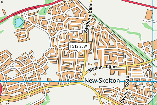 TS12 2JW map - OS VectorMap District (Ordnance Survey) TS12 2JW map - OS VectorMap District (Ordnance Survey)