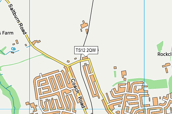 TS12 2QW map - OS VectorMap District (Ordnance Survey) TS12 2QW map - OS VectorMap District (Ordnance Survey)