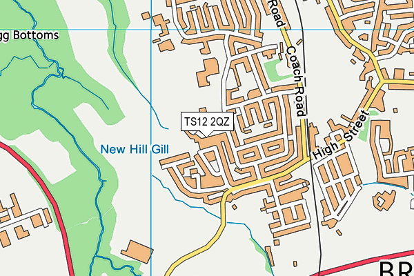TS12 2QZ map - OS VectorMap District (Ordnance Survey) TS12 2QZ map - OS VectorMap District (Ordnance Survey)