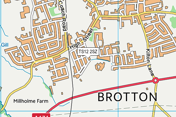 TS12 2SZ map - OS VectorMap District (Ordnance Survey) TS12 2SZ map - OS VectorMap District (Ordnance Survey)