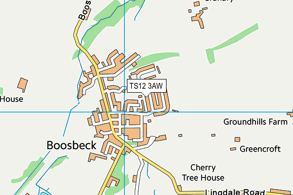 TS12 3AW map - OS VectorMap District (Ordnance Survey) TS12 3AW map - OS VectorMap District (Ordnance Survey)