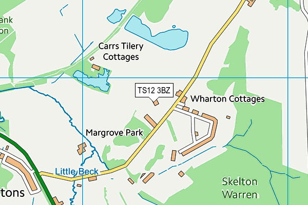 TS12 3BZ map - OS VectorMap District (Ordnance Survey) TS12 3BZ map - OS VectorMap District (Ordnance Survey)