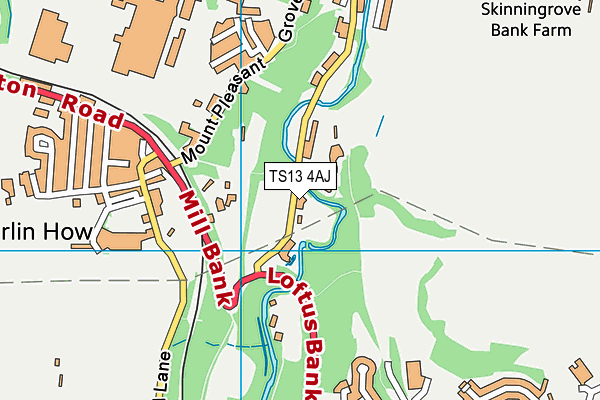 TS13 4AJ map - OS VectorMap District (Ordnance Survey) TS13 4AJ map - OS VectorMap District (Ordnance Survey)