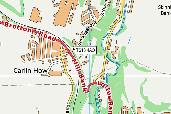 TS13 4AQ map - OS VectorMap District (Ordnance Survey) TS13 4AQ map - OS VectorMap District (Ordnance Survey)