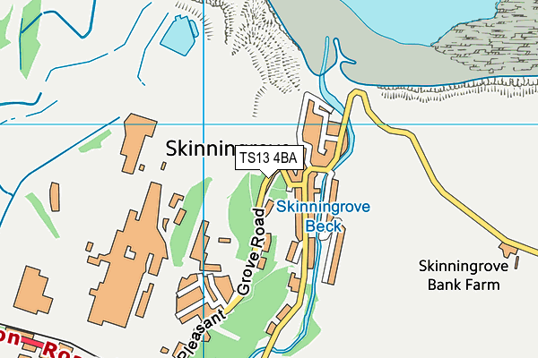 TS13 4BA map - OS VectorMap District (Ordnance Survey) TS13 4BA map - OS VectorMap District (Ordnance Survey)