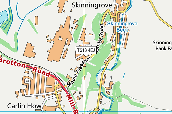 TS13 4EJ map - OS VectorMap District (Ordnance Survey) TS13 4EJ map - OS VectorMap District (Ordnance Survey)