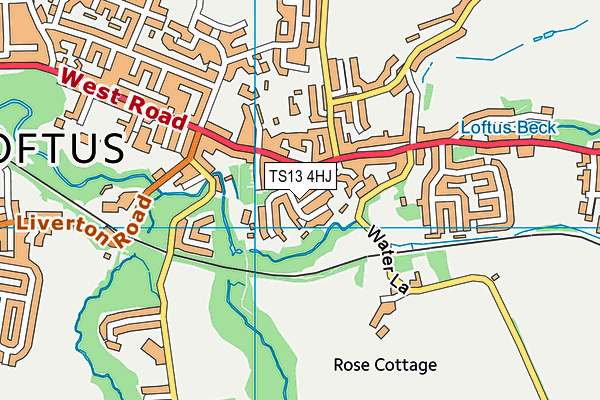 TS13 4HJ map - OS VectorMap District (Ordnance Survey) TS13 4HJ map - OS VectorMap District (Ordnance Survey)