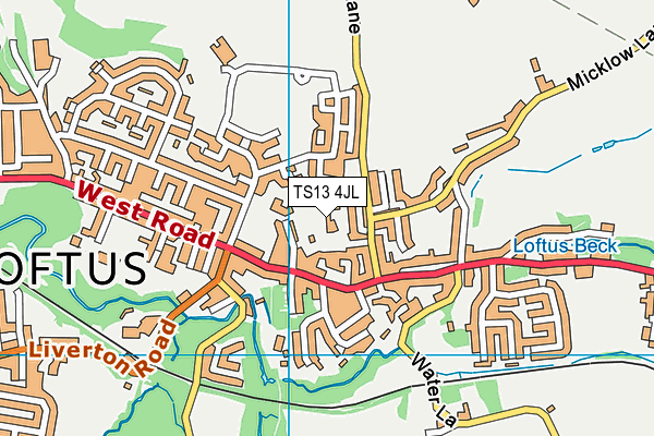 TS13 4JL map - OS VectorMap District (Ordnance Survey) TS13 4JL map - OS VectorMap District (Ordnance Survey)