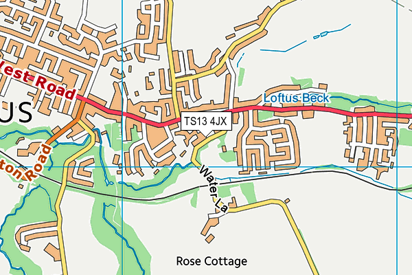 TS13 4JX map - OS VectorMap District (Ordnance Survey) TS13 4JX map - OS VectorMap District (Ordnance Survey)