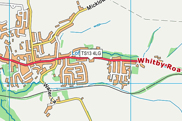 TS13 4LG map - OS VectorMap District (Ordnance Survey) TS13 4LG map - OS VectorMap District (Ordnance Survey)