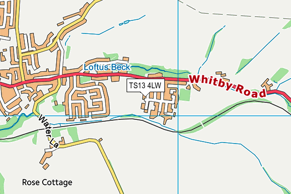 TS13 4LW map - OS VectorMap District (Ordnance Survey) TS13 4LW map - OS VectorMap District (Ordnance Survey)