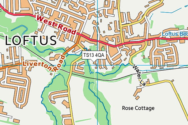 TS13 4QA map - OS VectorMap District (Ordnance Survey) TS13 4QA map - OS VectorMap District (Ordnance Survey)