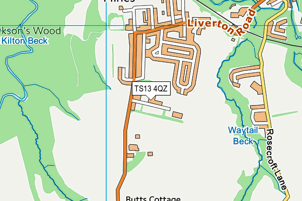 TS13 4QZ map - OS VectorMap District (Ordnance Survey) TS13 4QZ map - OS VectorMap District (Ordnance Survey)