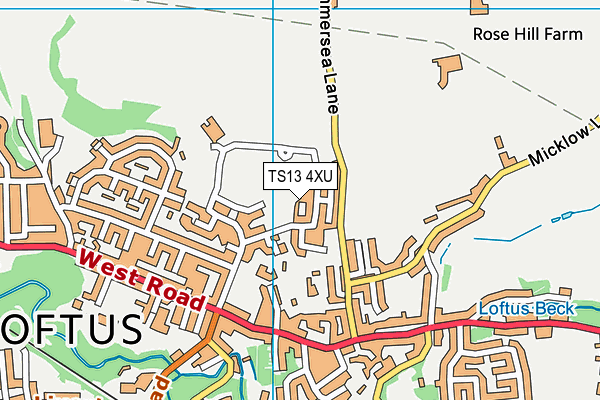 TS13 4XU map - OS VectorMap District (Ordnance Survey) TS13 4XU map - OS VectorMap District (Ordnance Survey)