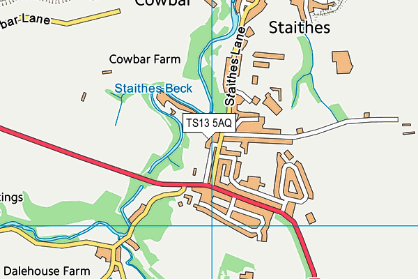 TS13 5AQ map - OS VectorMap District (Ordnance Survey) TS13 5AQ map - OS VectorMap District (Ordnance Survey)