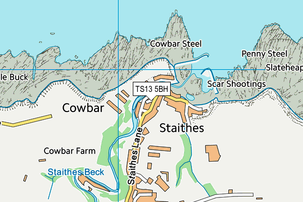 TS13 5BH map - OS VectorMap District (Ordnance Survey) TS13 5BH map - OS VectorMap District (Ordnance Survey)