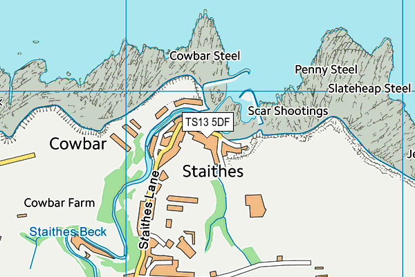 TS13 5DF map - OS VectorMap District (Ordnance Survey) TS13 5DF map - OS VectorMap District (Ordnance Survey)