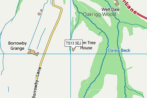 TS13 5EJ map - OS VectorMap District (Ordnance Survey) TS13 5EJ map - OS VectorMap District (Ordnance Survey)