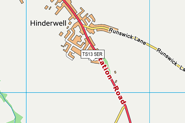 TS13 5ER map - OS VectorMap District (Ordnance Survey) TS13 5ER map - OS VectorMap District (Ordnance Survey)