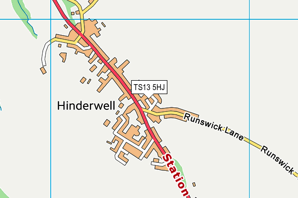 TS13 5HJ map - OS VectorMap District (Ordnance Survey)