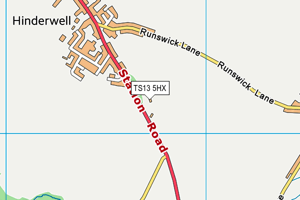 TS13 5HX map - OS VectorMap District (Ordnance Survey)
