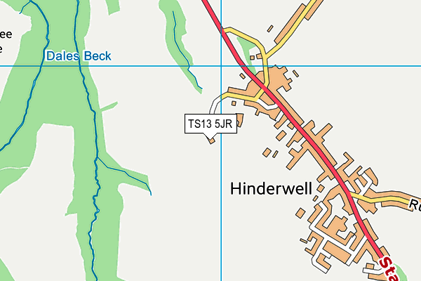 TS13 5JR map - OS VectorMap District (Ordnance Survey) TS13 5JR map - OS VectorMap District (Ordnance Survey)