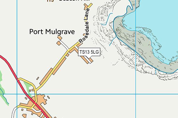 TS13 5LG map - OS VectorMap District (Ordnance Survey) TS13 5LG map - OS VectorMap District (Ordnance Survey)
