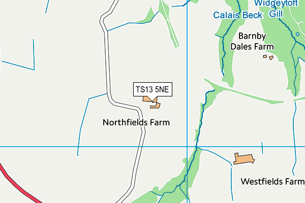 TS13 5NE map - OS VectorMap District (Ordnance Survey) TS13 5NE map - OS VectorMap District (Ordnance Survey)