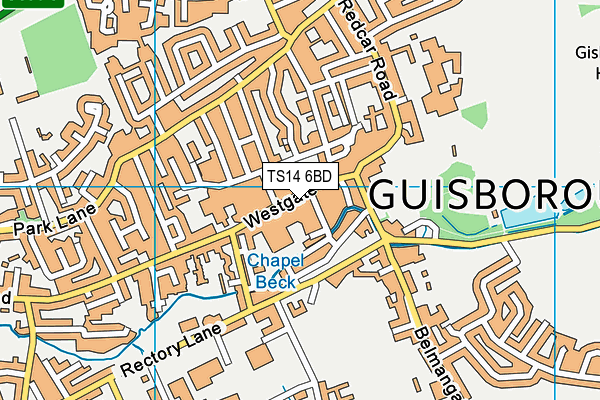 TS14 6BD map - OS VectorMap District (Ordnance Survey) TS14 6BD map - OS VectorMap District (Ordnance Survey)