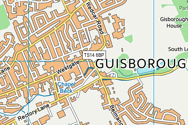 TS14 6BP map - OS VectorMap District (Ordnance Survey)