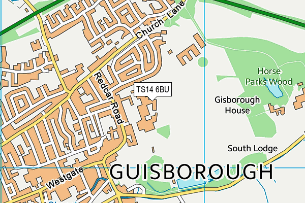 TS14 6BU map - OS VectorMap District (Ordnance Survey) TS14 6BU map - OS VectorMap District (Ordnance Survey)