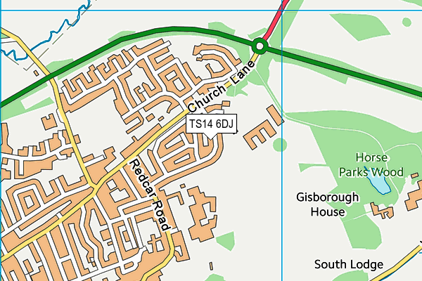 TS14 6DJ map - OS VectorMap District (Ordnance Survey) TS14 6DJ map - OS VectorMap District (Ordnance Survey)