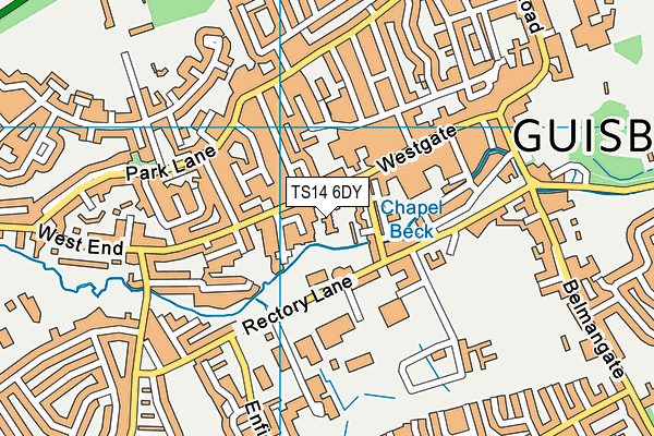TS14 6DY map - OS VectorMap District (Ordnance Survey) TS14 6DY map - OS VectorMap District (Ordnance Survey)