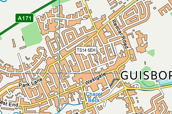 TS14 6EH map - OS VectorMap District (Ordnance Survey)