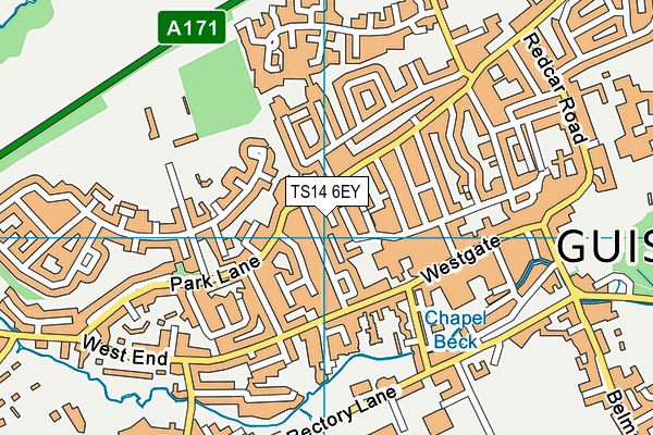 TS14 6EY map - OS VectorMap District (Ordnance Survey) TS14 6EY map - OS VectorMap District (Ordnance Survey)