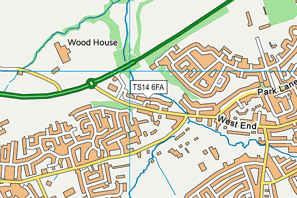 TS14 6FA map - OS VectorMap District (Ordnance Survey) TS14 6FA map - OS VectorMap District (Ordnance Survey)