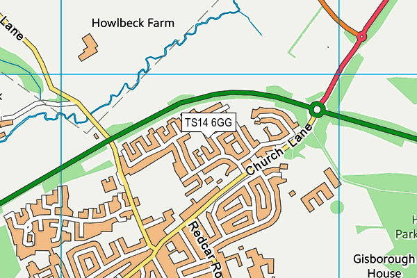 TS14 6GG map - OS VectorMap District (Ordnance Survey) TS14 6GG map - OS VectorMap District (Ordnance Survey)