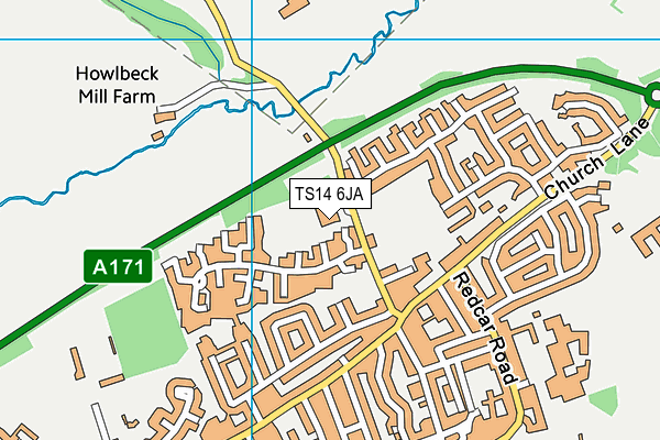 TS14 6JA map - OS VectorMap District (Ordnance Survey) TS14 6JA map - OS VectorMap District (Ordnance Survey)