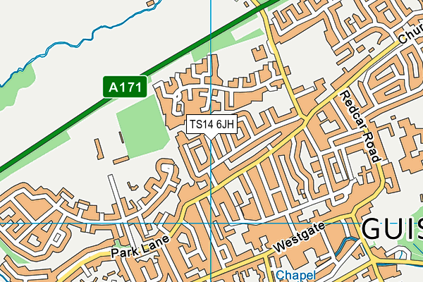 TS14 6JH map - OS VectorMap District (Ordnance Survey) TS14 6JH map - OS VectorMap District (Ordnance Survey)