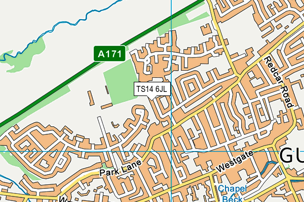 TS14 6JL map - OS VectorMap District (Ordnance Survey) TS14 6JL map - OS VectorMap District (Ordnance Survey)