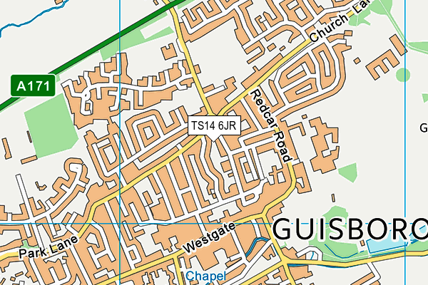 TS14 6JR map - OS VectorMap District (Ordnance Survey) TS14 6JR map - OS VectorMap District (Ordnance Survey)