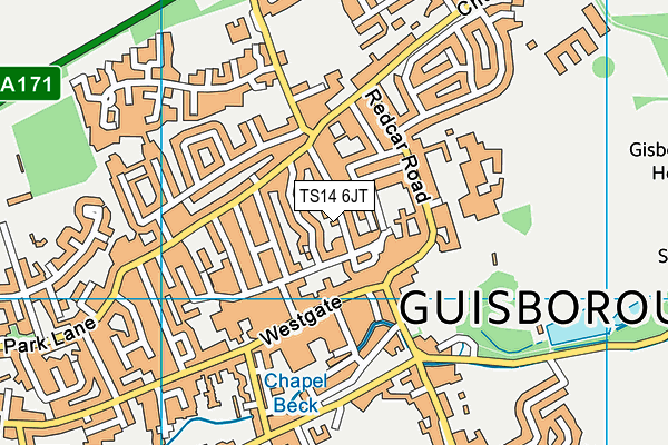 TS14 6JT map - OS VectorMap District (Ordnance Survey) TS14 6JT map - OS VectorMap District (Ordnance Survey)