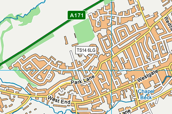 TS14 6LG map - OS VectorMap District (Ordnance Survey) TS14 6LG map - OS VectorMap District (Ordnance Survey)